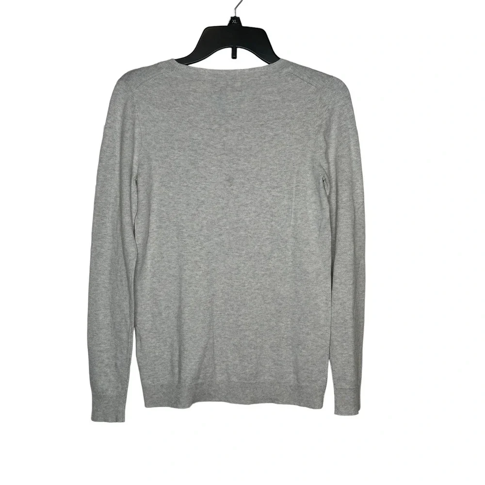 J. Crew Teddie Sweater‎ - Women's Size XS, Gray, Cocktail Logo, 100% Cotton